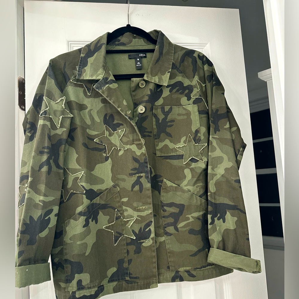 AQUA Camo Jacket with Stars
